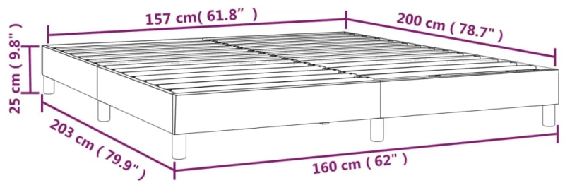 ΠΛΑΙΣΙΟ ΚΡΕΒΑΤΙΟΥ BOXSPRING ΛΕΥΚΟ 160X200 ΕΚ. ΣΥΝΘΕΤΙΚΟ ΔΕΡΜΑ 3120707