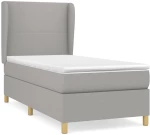 ΚΡΕΒΑΤΙ BOXSPRING ΜΕ ΣΤΡΩΜΑ ΑΝΟΙΧΤΟ ΓΚΡΙ 90X190 ΕΚ. ΥΦΑΣΜΑΤΙΝΟ 3128325