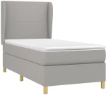 ΚΡΕΒΑΤΙ BOXSPRING ΜΕ ΣΤΡΩΜΑ ΑΝΟΙΧΤΟ ΓΚΡΙ 90X190 ΕΚ. ΥΦΑΣΜΑΤΙΝΟ 3128325