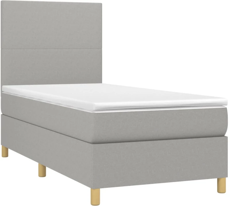 ΚΡΕΒΑΤΙ BOXSPRING ΜΕ ΣΤΡΩΜΑ & LED ΑΝ.ΓΚΡΙ 90X190 ΕΚ. ΥΦΑΣΜΑΤΙΝΟ 3135237