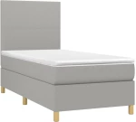 ΚΡΕΒΑΤΙ BOXSPRING ΜΕ ΣΤΡΩΜΑ & LED ΑΝ.ΓΚΡΙ 90X190 ΕΚ. ΥΦΑΣΜΑΤΙΝΟ 3135237