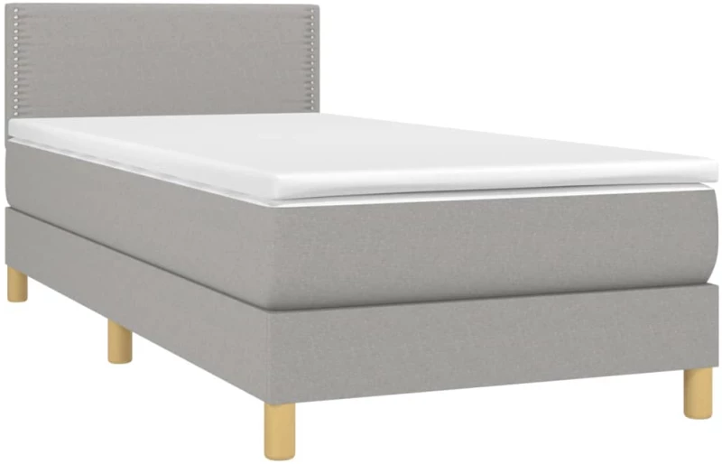 ΚΡΕΒΑΤΙ BOXSPRING ΜΕ ΣΤΡΩΜΑ & LED ΑΝ.ΓΚΡΙ 90X190 ΕΚ. ΥΦΑΣΜΑΤΙΝΟ 3133597