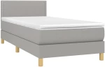 ΚΡΕΒΑΤΙ BOXSPRING ΜΕ ΣΤΡΩΜΑ & LED ΑΝ.ΓΚΡΙ 90X190 ΕΚ. ΥΦΑΣΜΑΤΙΝΟ 3133597