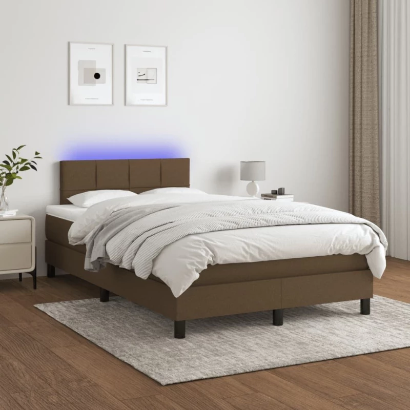 ΚΡΕΒΑΤΙ BOXSPRING ΜΕ ΣΤΡΩΜΑ & LED ΣΚ.ΚΑΦΕ 120X200 ΕΚ ΥΦΑΣΜΑΤΙΝΟ 3133144