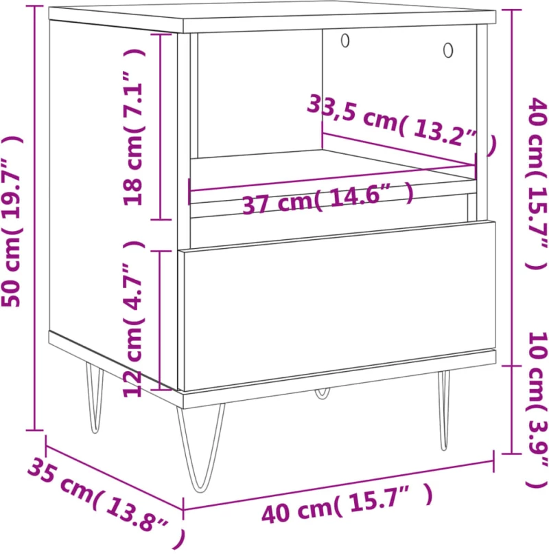 ΚΟΜΟΔΙΝΟ ΚΑΠΝΙΣΤΗ ΔΡΥΣ 40 X 35 X 50 ΕΚ. ΑΠΟ ΕΠΕΞΕΡΓ. ΞΥΛΟ 830630