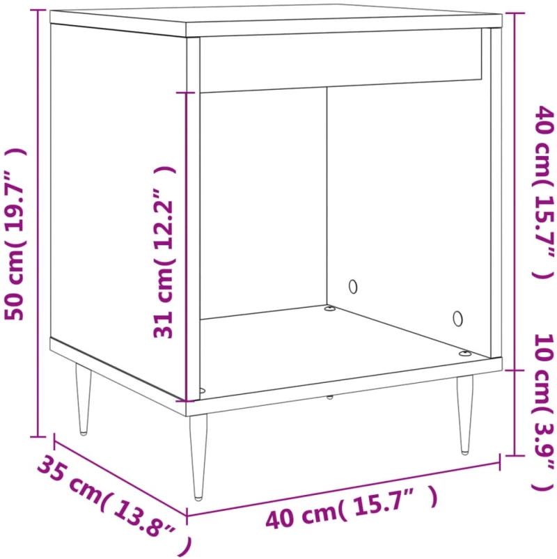 ΚΟΜΟΔΙΝΑ 2 ΤΕΜ. ΚΑΠΝΙΣΤΗ ΔΡΥΣ 40 X 35 X 50 ΕΚ. ΕΠΕΞΕΡΓ. ΞΥΛΟ 830711