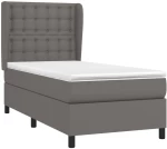 ΚΡΕΒΑΤΙ BOXSPRING ΜΕ ΣΤΡΩΜΑ ΓΚΡΙ 100X200ΕΚ. ΑΠΟ ΣΥΝΘΕΤΙΚΟ ΔΕΡΜΑ 3129019