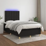 ΚΡΕΒΑΤΙ BOXSPRING ΜΕ ΣΤΡΩΜΑ & LED ΜΑΥΡΟ 120X200 ΕΚ. ΥΦΑΣΜΑΤΙΝΟ 3135743