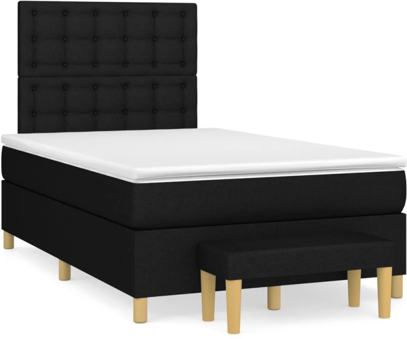 ΚΡΕΒΑΤΙ BOXSPRING ΜΕ ΣΤΡΩΜΑ ΜΑΥΡΟ 120X200 ΕΚ. ΥΦΑΣΜΑΤΙΝΟ 3137463