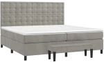 ΚΡΕΒΑΤΙ BOXSPRING ΜΕ ΣΤΡΩΜΑ ΑΝΟΙΧΤΟ ΓΚΡΙ 200X200 ΕΚ. ΒΕΛΟΥΔΙΝΟ 3138103