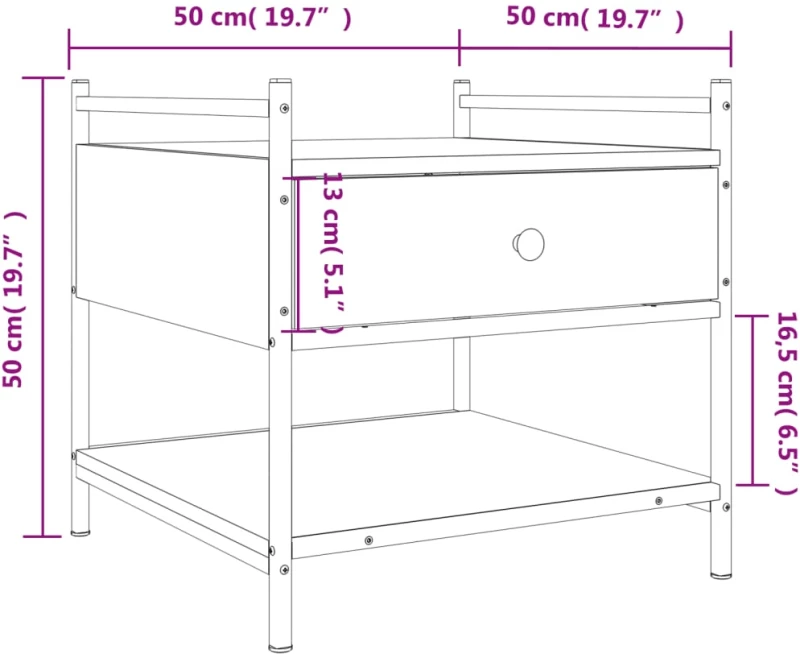 ΤΡΑΠΕΖΑΚΙ ΣΑΛΟΝΙΟΥ ΚΑΦΕ ΔΡΥΣ 50X50X50ΕΚ. ΑΠΟ ΕΠΕΞΕΡΓΑΣΜ. ΞΥΛΟ 833969
