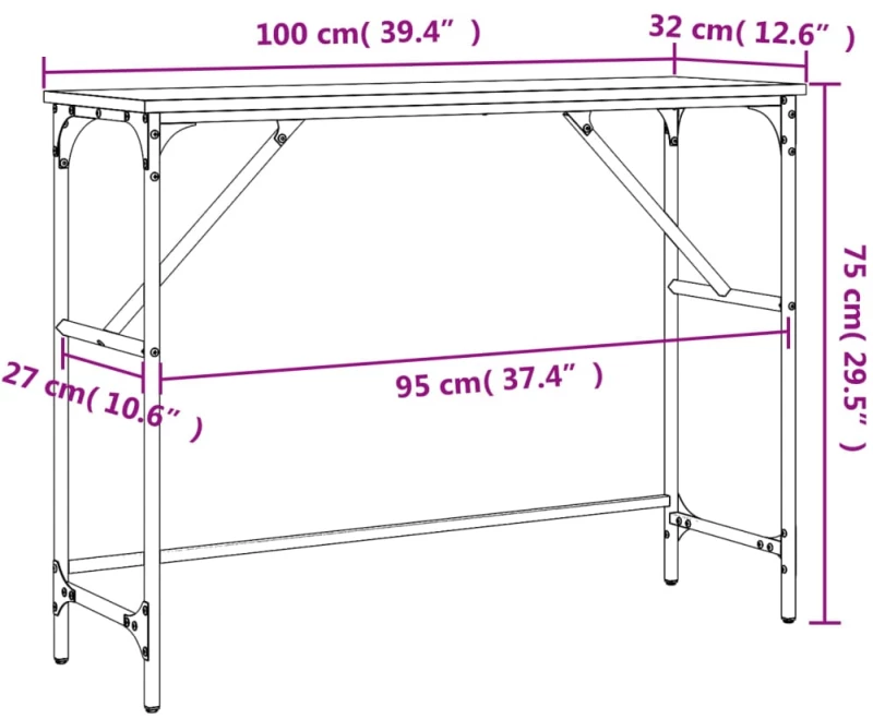 ΤΡΑΠΕΖΙ ΚΟΝΣΟΛΑ SONOMA ΔΡΥΣ 100X32X75 ΕΚ. ΕΠΕΞΕΡΓΑΣΜΕΝΟ ΞΥΛΟ 834056