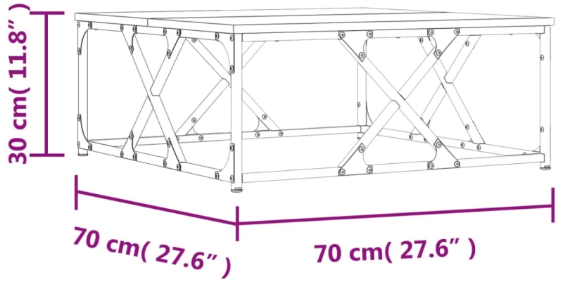 ΤΡΑΠΕΖΑΚΙ ΣΑΛΟΝΙΟΥ ΓΚΡΙ SONOMA 70X70X30 ΕΚ. ΕΠΕΞΕΡΓΑΣΜΕΝΟ ΞΥΛΟ 835372