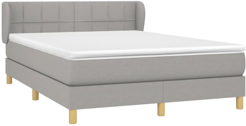 ΚΡΕΒΑΤΙ BOXSPRING ΜΕ ΣΤΡΩΜΑ ΑΝΟΙΧΤΟ ΓΚΡΙ 140X190 ΕΚ. ΥΦΑΣΜΑΤΙΝΟ 3126797