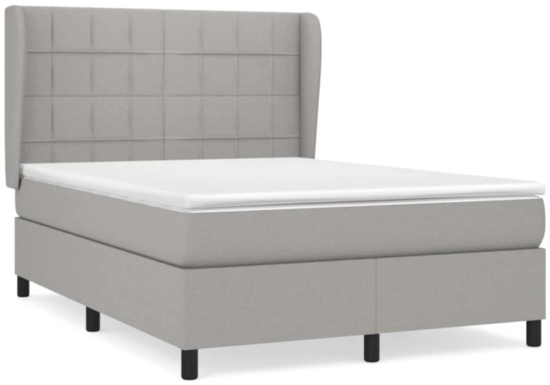 ΚΡΕΒΑΤΙ BOXSPRING ΜΕ ΣΤΡΩΜΑ ΑΝΟΙΧΤΟ ΓΚΡΙ 140X200 ΕΚ. ΥΦΑΣΜΑΤΙΝΟ 3127965