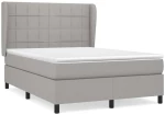 ΚΡΕΒΑΤΙ BOXSPRING ΜΕ ΣΤΡΩΜΑ ΑΝΟΙΧΤΟ ΓΚΡΙ 140X200 ΕΚ. ΥΦΑΣΜΑΤΙΝΟ 3127965