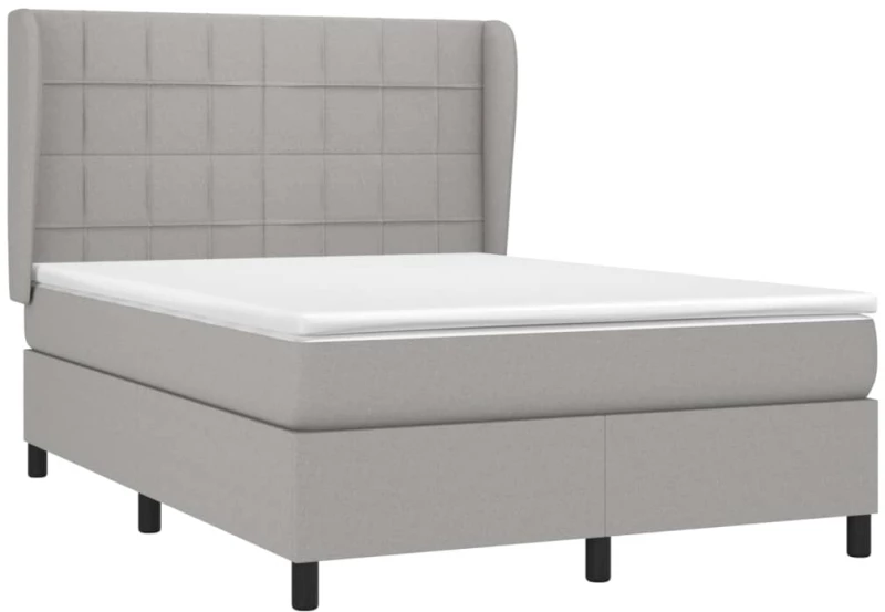 ΚΡΕΒΑΤΙ BOXSPRING ΜΕ ΣΤΡΩΜΑ ΑΝΟΙΧΤΟ ΓΚΡΙ 140X200 ΕΚ. ΥΦΑΣΜΑΤΙΝΟ 3127965