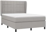 ΚΡΕΒΑΤΙ BOXSPRING ΜΕ ΣΤΡΩΜΑ ΑΝΟΙΧΤΟ ΓΚΡΙ 140X200 ΕΚ. ΥΦΑΣΜΑΤΙΝΟ 3127965