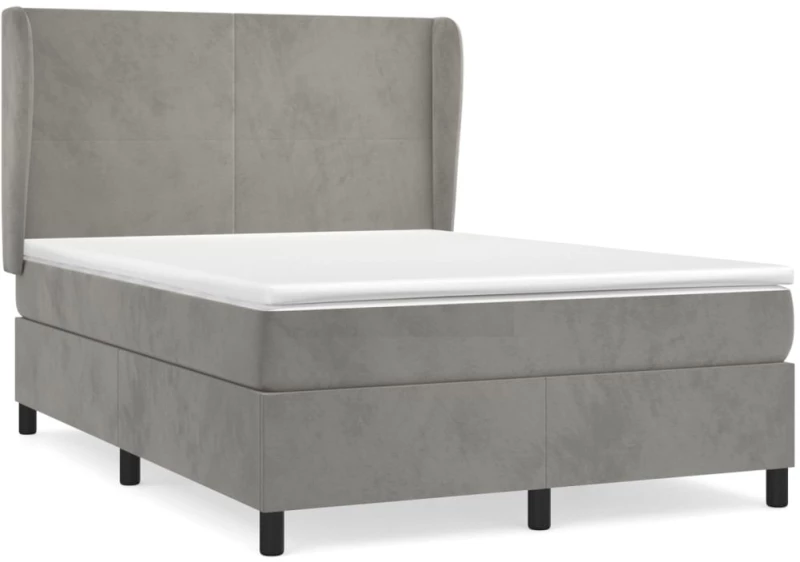 ΚΡΕΒΑΤΙ BOXSPRING ΜΕ ΣΤΡΩΜΑ ΑΝΟΙΧΤΟ ΓΚΡΙ 140X190 ΕΚ. ΒΕΛΟΥΔΙΝΟ 3129087