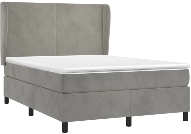 ΚΡΕΒΑΤΙ BOXSPRING ΜΕ ΣΤΡΩΜΑ ΑΝΟΙΧΤΟ ΓΚΡΙ 140X190 ΕΚ. ΒΕΛΟΥΔΙΝΟ 3129087