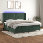 ΚΡΕΒΑΤΙ BOXSPRING ΜΕ ΣΤΡΩΜΑ & LED ΣΚ. ΠΡΑΣΙΝΟ 200X200ΕΚ ΒΕΛΟΥΔΟ 3139526