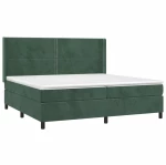 ΚΡΕΒΑΤΙ BOXSPRING ΜΕ ΣΤΡΩΜΑ & LED ΣΚ. ΠΡΑΣΙΝΟ 200X200ΕΚ ΒΕΛΟΥΔΟ 3139526