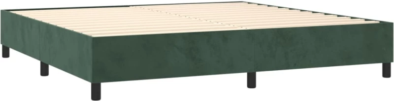 ΚΡΕΒΑΤΙ BOXSPRING ΜΕ ΣΤΡΩΜΑ ΣΚΟΥΡΟ ΠΡΑΣΙΝΟ 200X200ΕΚ. ΒΕΛΟΥΔΙΝΟ 3142986