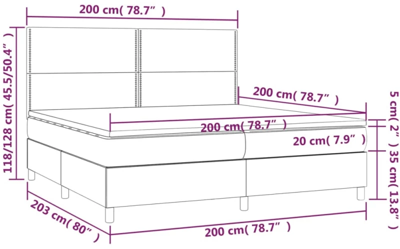 ΚΡΕΒΑΤΙ BOXSPRING ΜΕ ΣΤΡΩΜΑ ΣΚΟΥΡΟ ΠΡΑΣΙΝΟ 200X200ΕΚ. ΒΕΛΟΥΔΙΝΟ 3142986