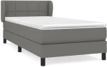 ΚΡΕΒΑΤΙ BOXSPRING ΜΕ ΣΤΡΩΜΑ ΣΚΟΥΡΟ ΓΚΡΙ 90X200 ΕΚ. ΥΦΑΣΜΑΤΙΝΟ 3126214