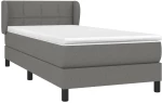 ΚΡΕΒΑΤΙ BOXSPRING ΜΕ ΣΤΡΩΜΑ ΣΚΟΥΡΟ ΓΚΡΙ 90X200 ΕΚ. ΥΦΑΣΜΑΤΙΝΟ 3126214
