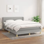 ΚΡΕΒΑΤΙ BOXSPRING ΜΕ ΣΤΡΩΜΑ ΑΝΟΙΧΤΟ ΓΚΡΙ 140X200 ΕΚ. ΥΦΑΣΜΑΤΙΝΟ 3126885
