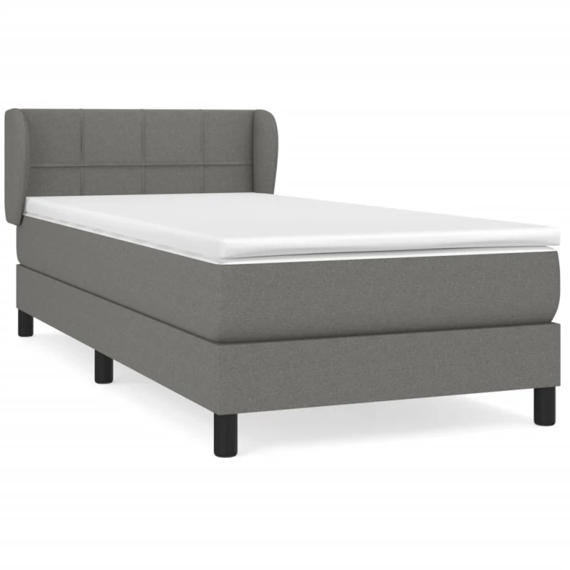 ΚΡΕΒΑΤΙ BOXSPRING ΜΕ ΣΤΡΩΜΑ ΣΚΟΥΡΟ ΓΚΡΙ 80X200 ΕΚ. ΥΦΑΣΜΑΤΙΝΟ 3126198