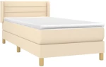 ΚΡΕΒΑΤΙ BOXSPRING ΜΕ ΣΤΡΩΜΑ ΚΡΕΜ 100 X 200 ΕΚ. ΥΦΑΣΜΑΤΙΝΟ 3130334