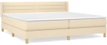ΚΡΕΒΑΤΙ BOXSPRING ΜΕ ΣΤΡΩΜΑ ΚΡΕΜ 200X200 ΕΚ. ΥΦΑΣΜΑΤΙΝΟ 3130382