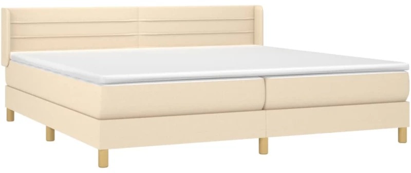 ΚΡΕΒΑΤΙ BOXSPRING ΜΕ ΣΤΡΩΜΑ ΚΡΕΜ 200X200 ΕΚ. ΥΦΑΣΜΑΤΙΝΟ 3130382