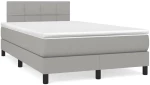 ΚΡΕΒΑΤΙ BOXSPRING ΜΕ ΣΤΡΩΜΑ ΑΝΟΙΧΤΟ ΓΚΡΙ 120X200 ΕΚ. ΥΦΑΣΜΑΤΙΝΟ 3140041