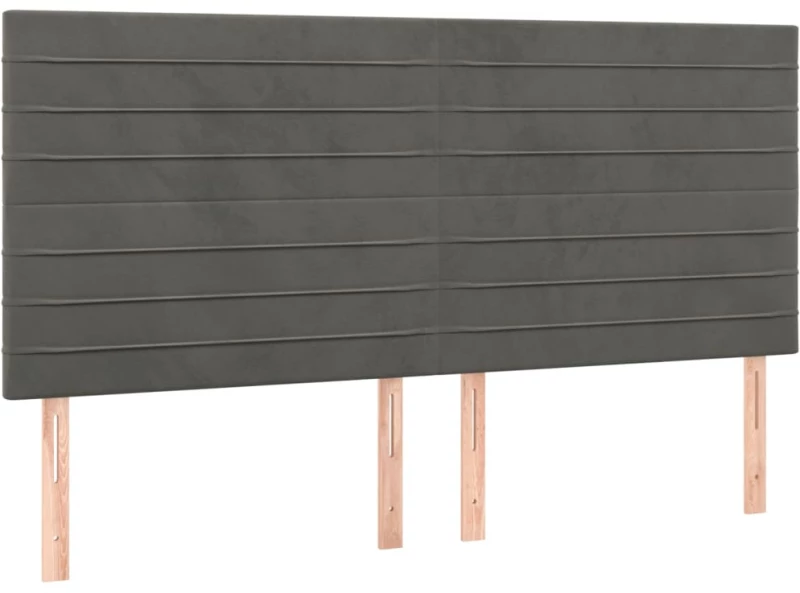 ΚΡΕΒΑΤΙ BOXSPRING ΜΕ ΣΤΡΩΜΑ & LED ΣΚ. ΓΚΡΙ 180X200ΕΚ. ΒΕΛΟΥΔΙΝΟ 3136198