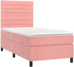 ΚΡΕΒΑΤΙ BOXSPRING ΜΕ ΣΤΡΩΜΑ ΡΟΖ 90X190 ΕΚ. ΒΕΛΟΥΔΙΝΟ 3143060