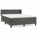 ΚΡΕΒΑΤΙ BOXSPRING ΜΕ ΣΤΡΩΜΑ ΣΚΟΥΡΟ ΓΚΡΙ 180X200 ΕΚ. ΒΕΛΟΥΔΙΝΟ 3127566