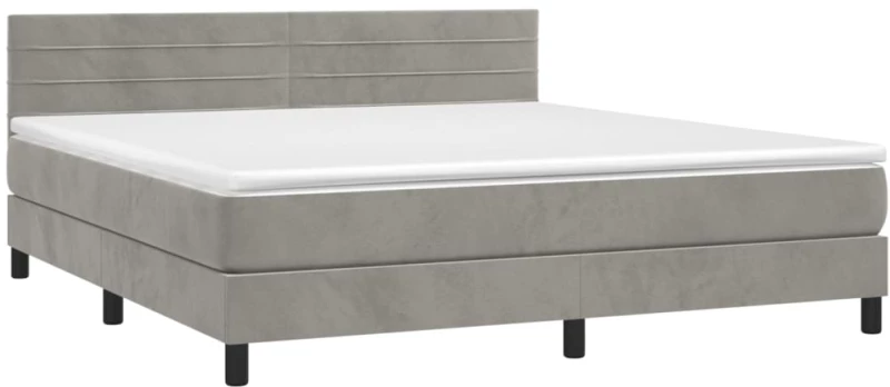 ΚΡΕΒΑΤΙ BOXSPRING ΜΕ ΣΤΡΩΜΑ ΑΝΟΙΧΤΟ ΓΚΡΙ 180X200 ΕΚ. ΒΕΛΟΥΔΙΝΟ 3141377