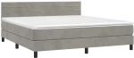 ΚΡΕΒΑΤΙ BOXSPRING ΜΕ ΣΤΡΩΜΑ ΑΝΟΙΧΤΟ ΓΚΡΙ 180X200 ΕΚ. ΒΕΛΟΥΔΙΝΟ 3141377