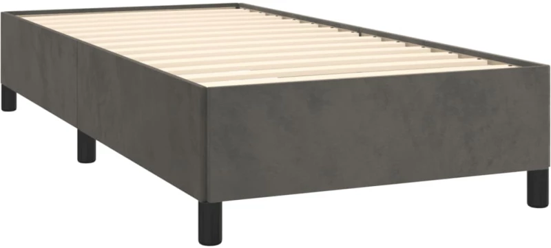 ΚΡΕΒΑΤΙ BOXSPRING ΜΕ ΣΤΡΩΜΑ ΣΚΟΥΡΟ ΓΚΡΙ 100X200 ΕΚ. ΒΕΛΟΥΔΙΝΟ 3132724