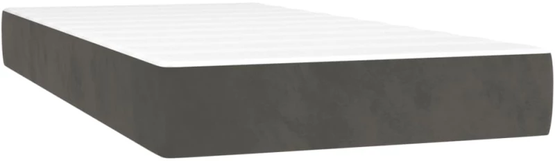 ΚΡΕΒΑΤΙ BOXSPRING ΜΕ ΣΤΡΩΜΑ ΣΚΟΥΡΟ ΓΚΡΙ 100X200 ΕΚ. ΒΕΛΟΥΔΙΝΟ 3132724
