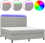 ΚΡΕΒΑΤΙ BOXSPRING ΜΕ ΣΤΡΩΜΑ & LED ΑΝ.ΓΚΡΙ 180X200ΕΚ. ΥΦΑΣΜΑΤΙΝΟ 3134973