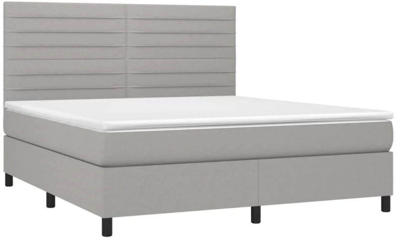 ΚΡΕΒΑΤΙ BOXSPRING ΜΕ ΣΤΡΩΜΑ & LED ΑΝ.ΓΚΡΙ 180X200ΕΚ. ΥΦΑΣΜΑΤΙΝΟ 3134973