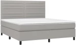 ΚΡΕΒΑΤΙ BOXSPRING ΜΕ ΣΤΡΩΜΑ & LED ΑΝ.ΓΚΡΙ 180X200ΕΚ. ΥΦΑΣΜΑΤΙΝΟ 3134973