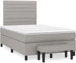 ΚΡΕΒΑΤΙ BOXSPRING ΜΕ ΣΤΡΩΜΑ ΑΝΟΙΧΤΟ ΓΚΡΙ 120X200 ΕΚ. ΥΦΑΣΜΑΤΙΝΟ 3136661