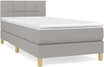ΚΡΕΒΑΤΙ BOXSPRING ΜΕ ΣΤΡΩΜΑ ΑΝΟΙΧΤΟ ΓΚΡΙ 90X200 ΕΚ. ΥΦΑΣΜΑΤΙΝΟ 3140585