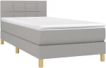 ΚΡΕΒΑΤΙ BOXSPRING ΜΕ ΣΤΡΩΜΑ ΑΝΟΙΧΤΟ ΓΚΡΙ 90X200 ΕΚ. ΥΦΑΣΜΑΤΙΝΟ 3140585