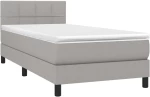 ΚΡΕΒΑΤΙ BOXSPRING ΜΕ ΣΤΡΩΜΑ & LED ΑΝ.ΓΚΡΙ 90X190 ΕΚ. ΥΦΑΣΜΑΤΙΝΟ 3133117